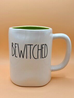 NWT Rae Dunn “BEWITCHED” Halloween Mug Farmhouse Ceramic Coffee Cup
